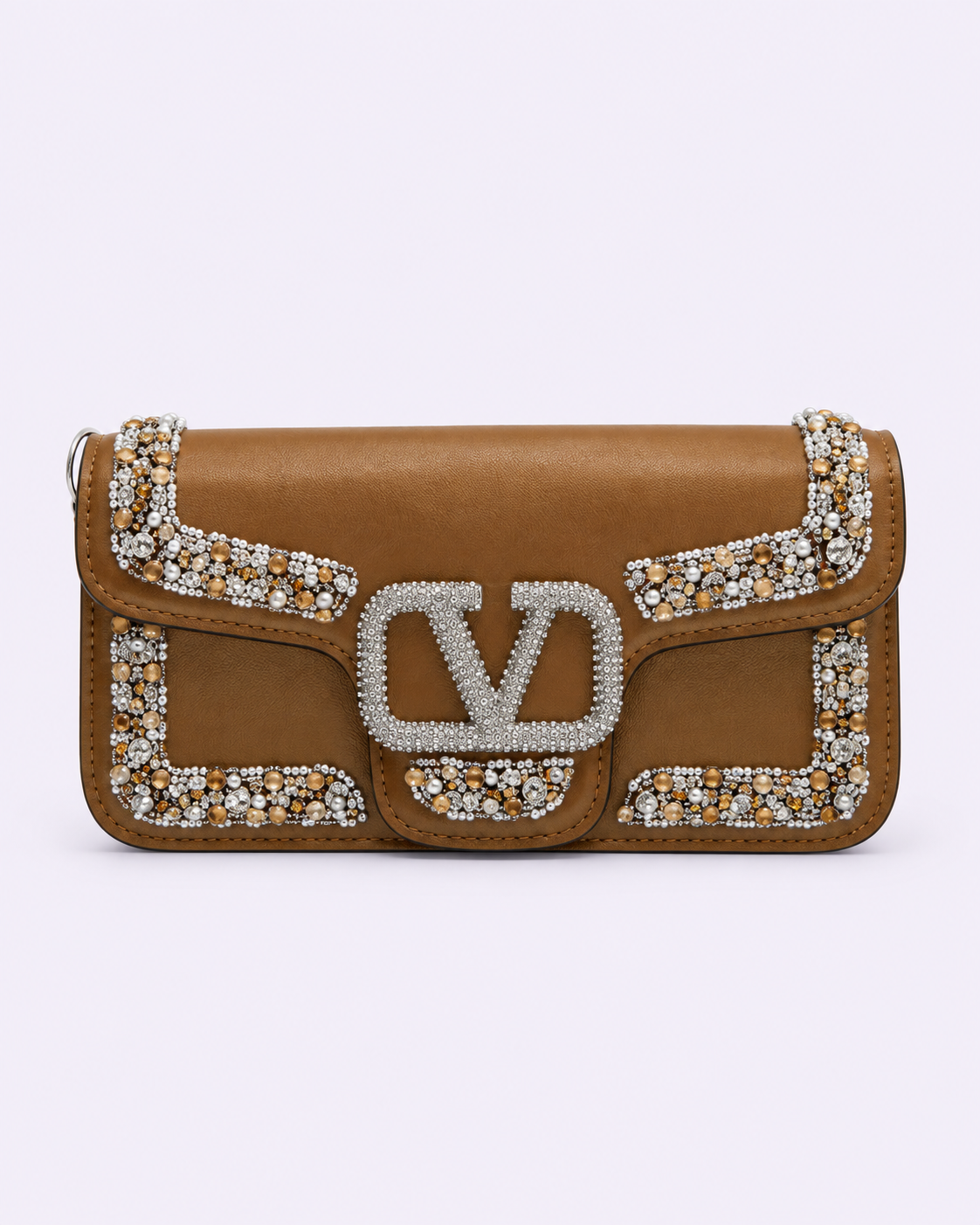 Valentino Garavani Chain & Leather Belt Crossbody Bag