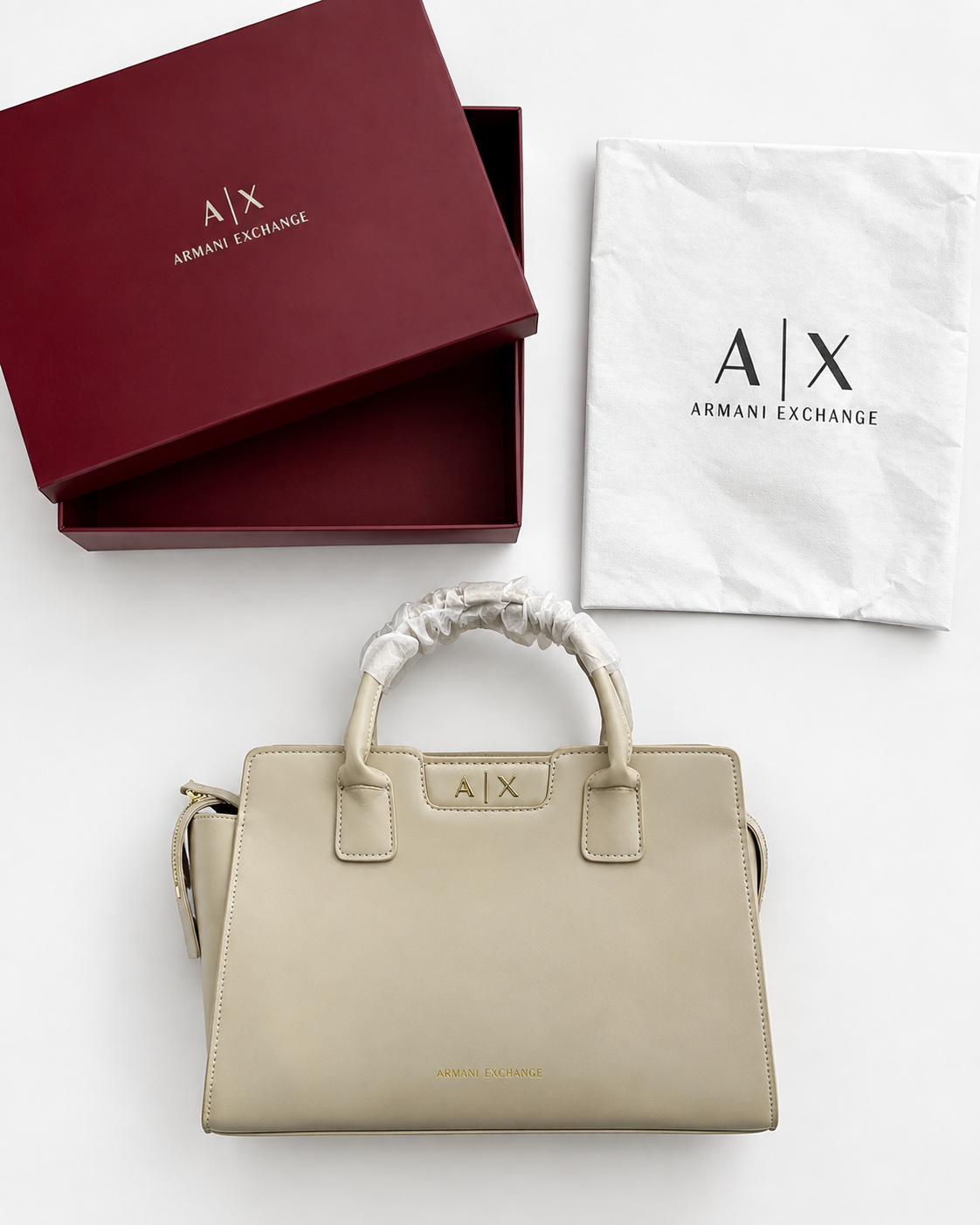 Armani Exchange Medium Detachable-Strap Tote Bag