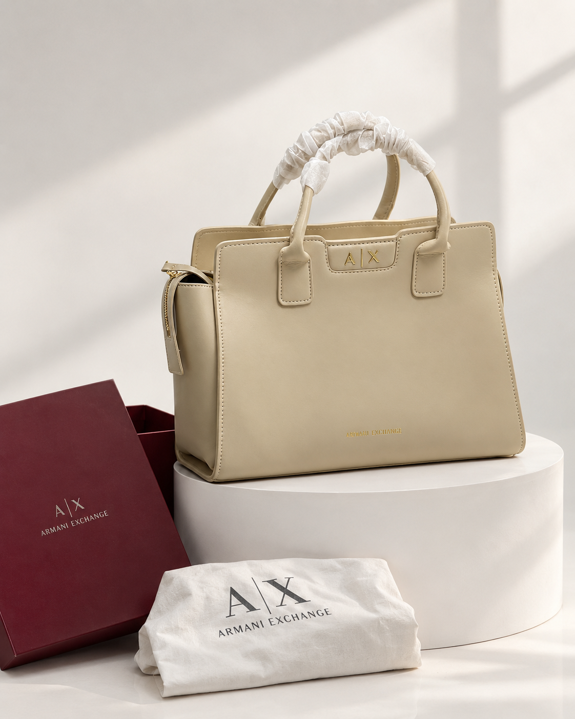 Armani Exchange Medium Detachable-Strap Tote Bag