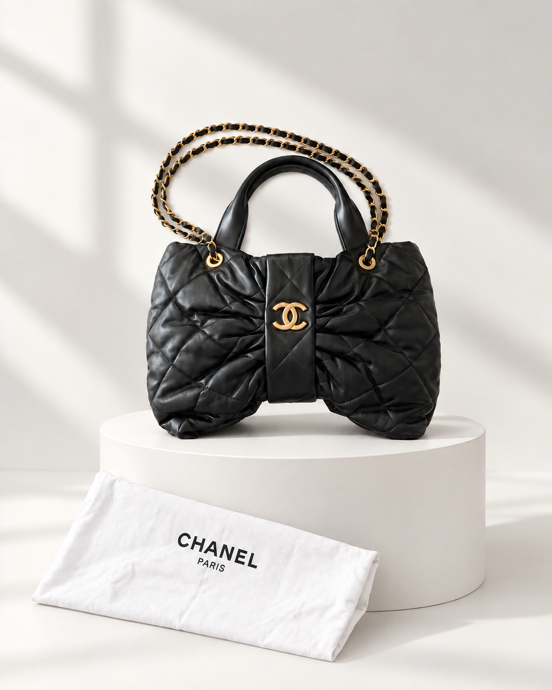 Chanel 25C Bow Flap Bag in Quilted Lambskin