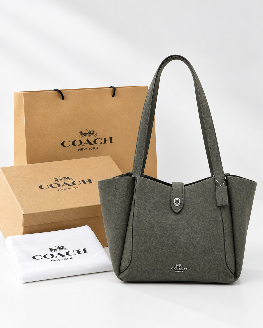 COACH Hadley Turnlock Tote Bag