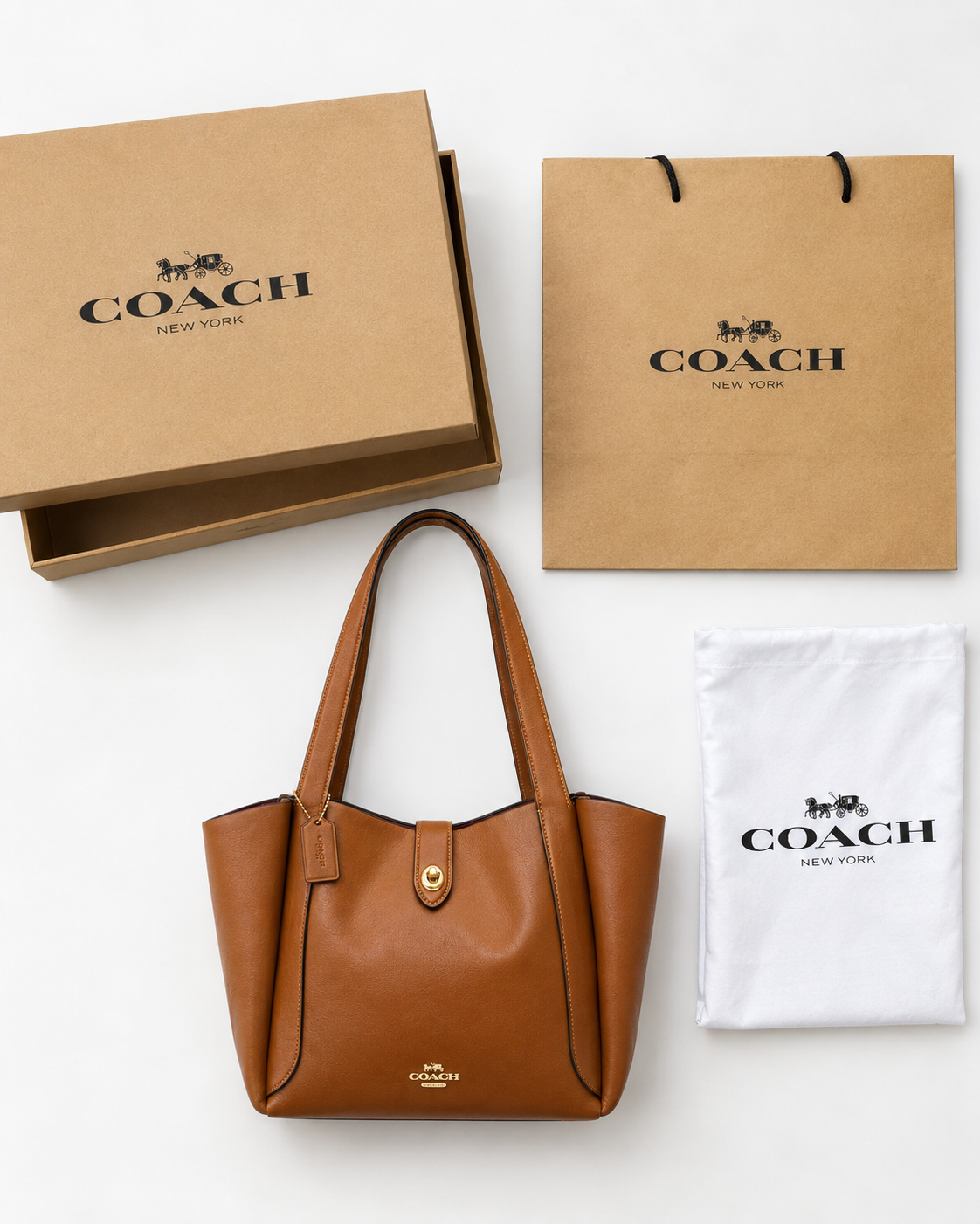 COACH Hadley Turnlock Tote Bag