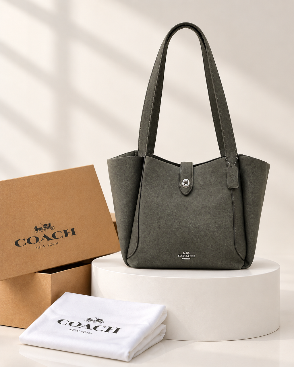 COACH Hadley Turnlock Tote Bag