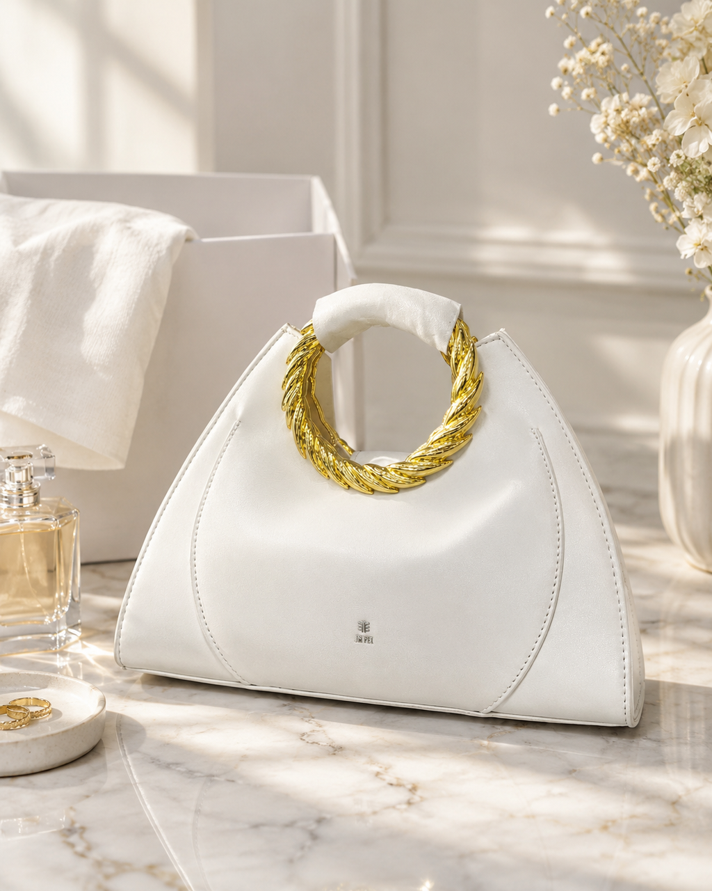 JW PEI Amiya Leaf Handle Sculpture Bag