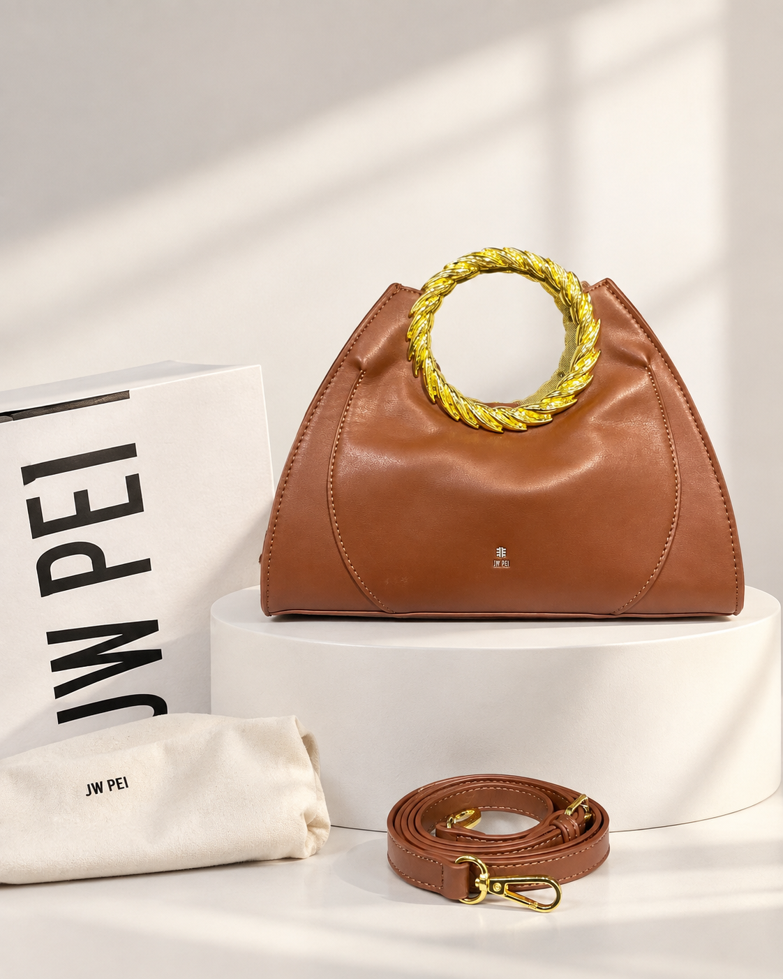 JW PEI Amiya Leaf Handle Sculpture Bag