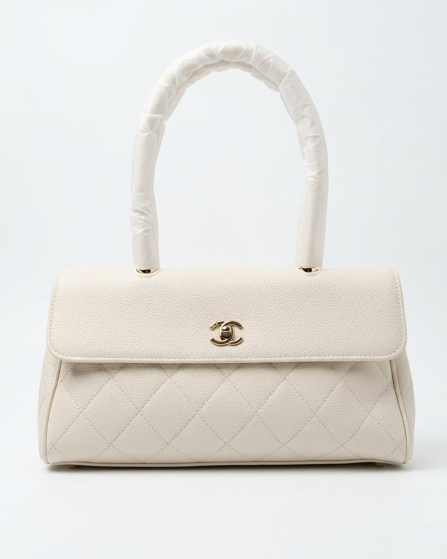 Chanel Grained Calfskin East-West Baguette Bag