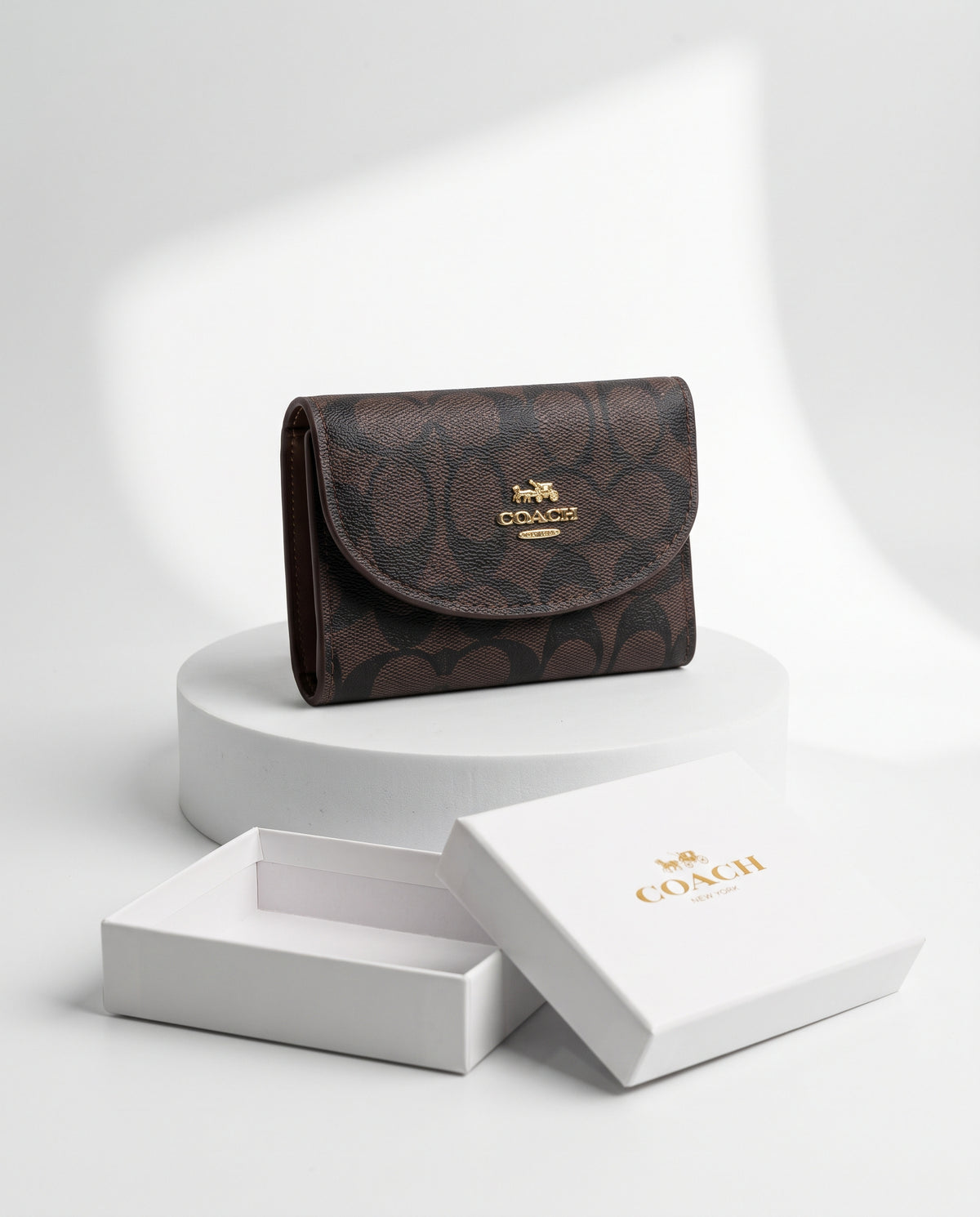 COACH Signature Zip Around Wallet