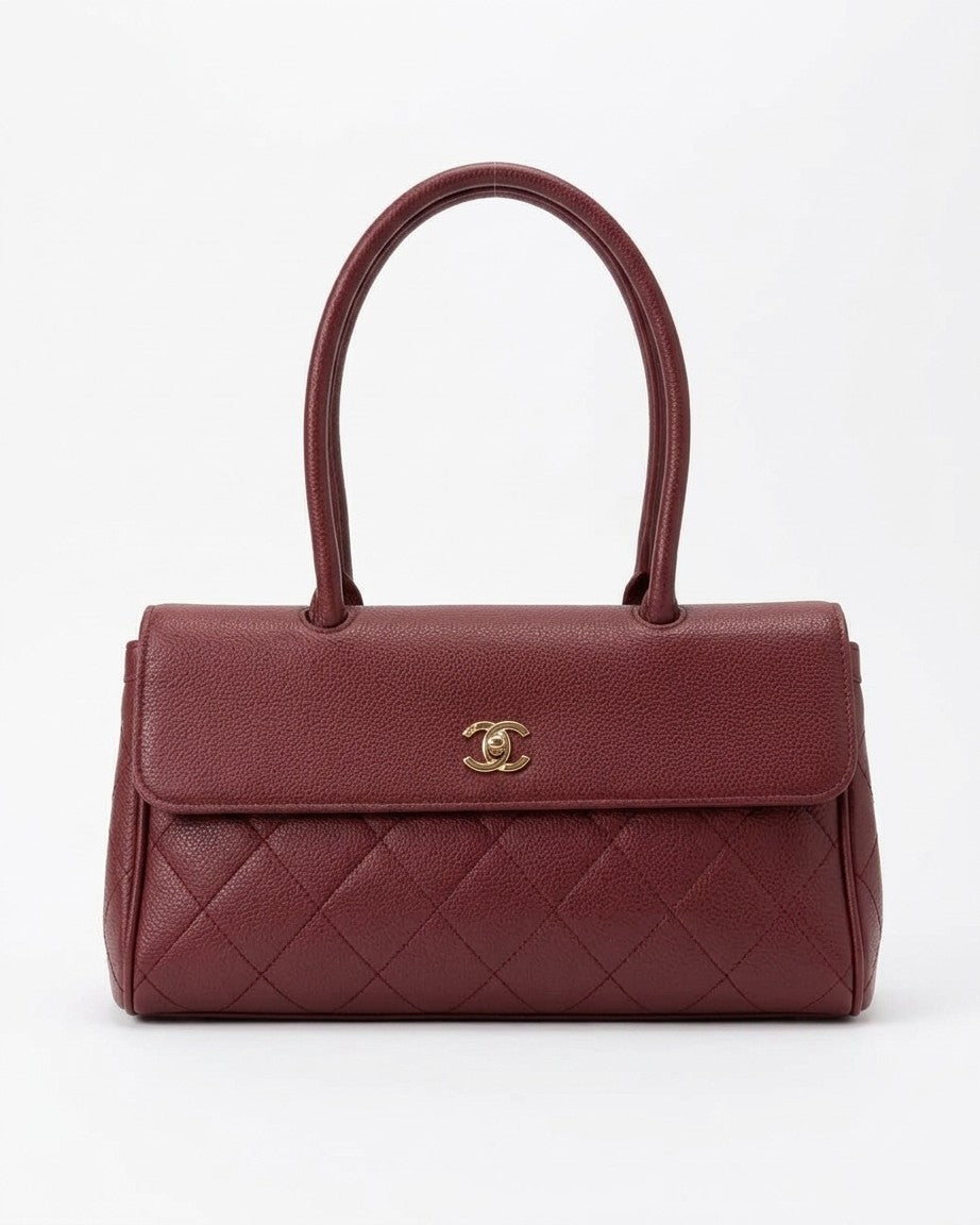 Chanel Grained Calfskin East-West Baguette Bag