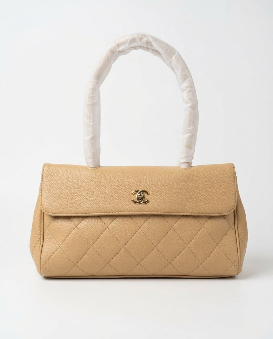 Chanel Grained Calfskin East-West Baguette Bag