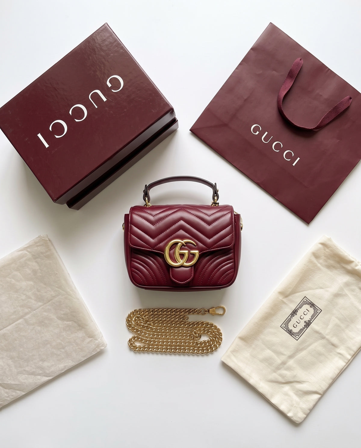 Gucci GG Marmont Mini Top Handle Bag