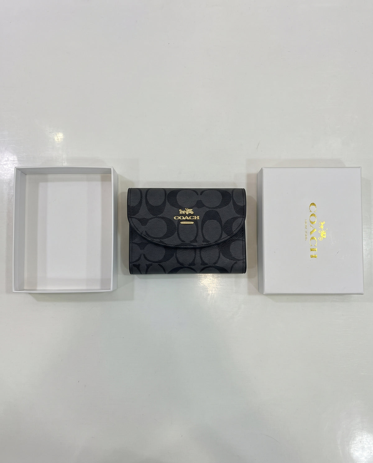 COACH Signature Zip Around Wallet
