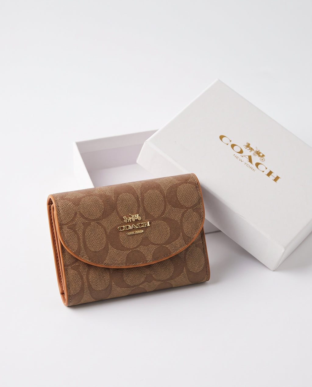 COACH Signature Zip Around Wallet