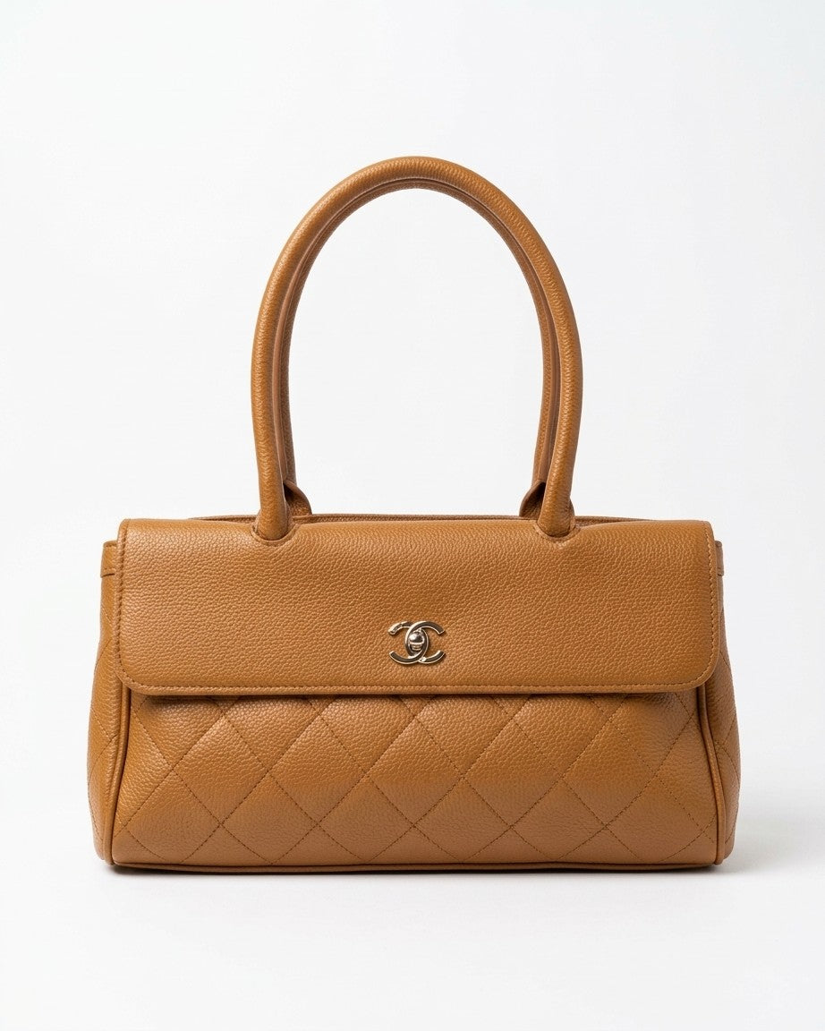 Chanel Grained Calfskin East-West Baguette Bag