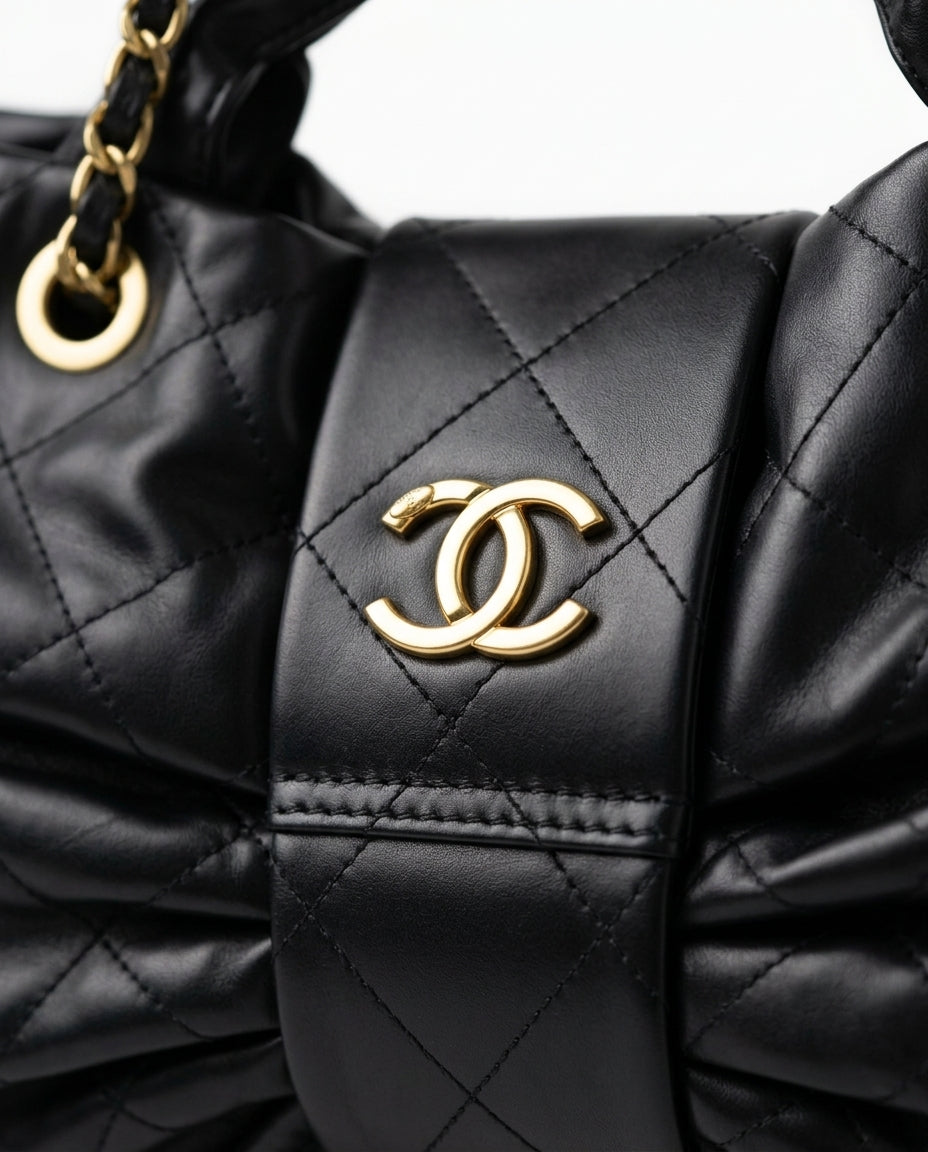 Chanel 25C Bow Flap Bag in Quilted Lambskin
