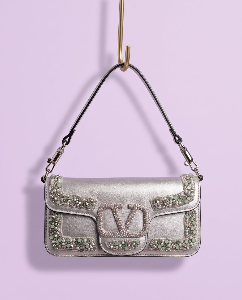 Valentino Garavani Chain & Leather Belt Crossbody Bag