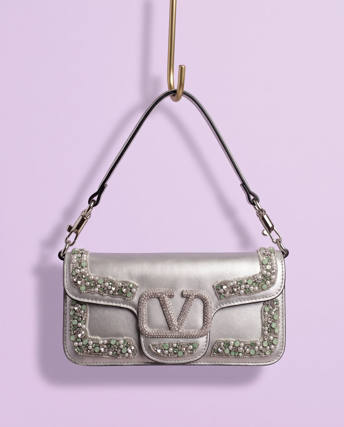 Valentino Garavani Chain & Leather Belt Crossbody Bag