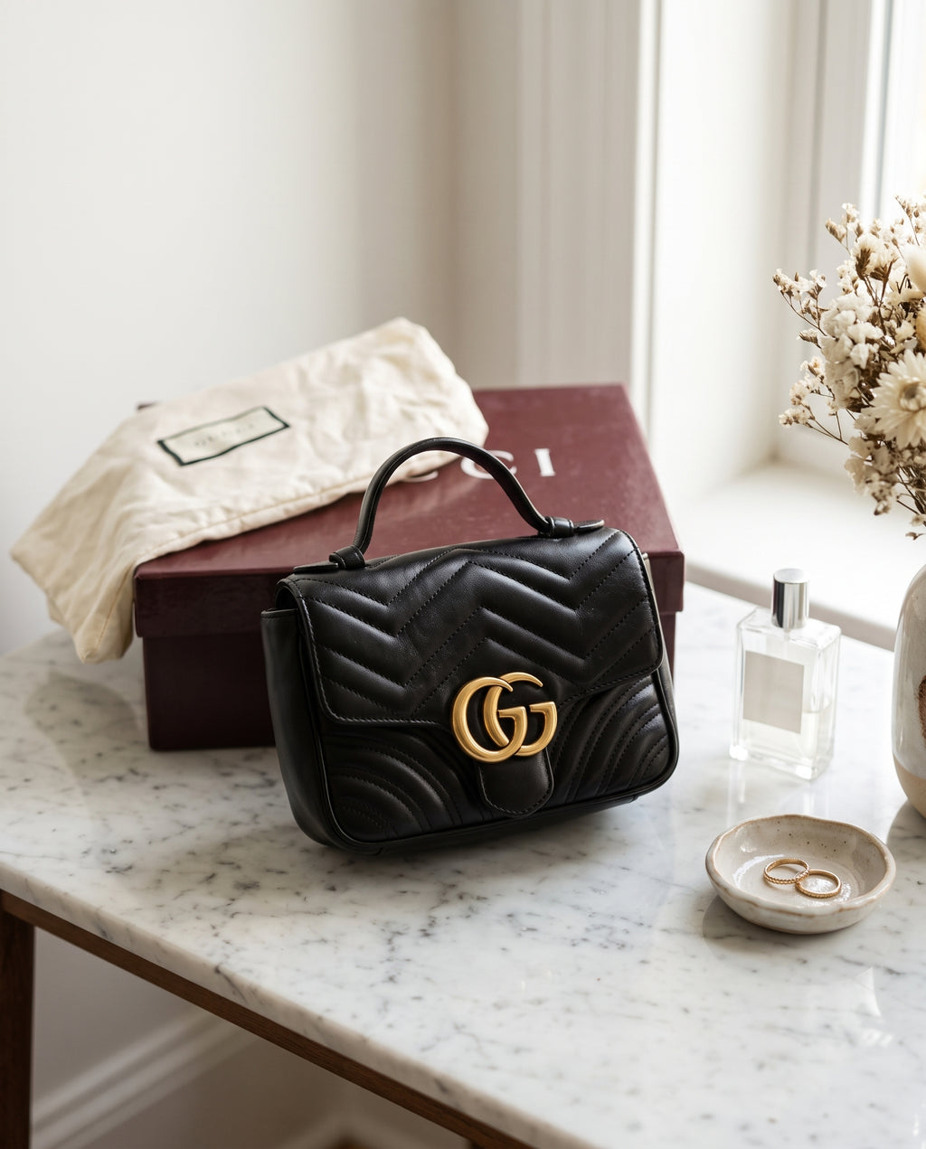 Gucci GG Marmont Mini Top Handle Bag