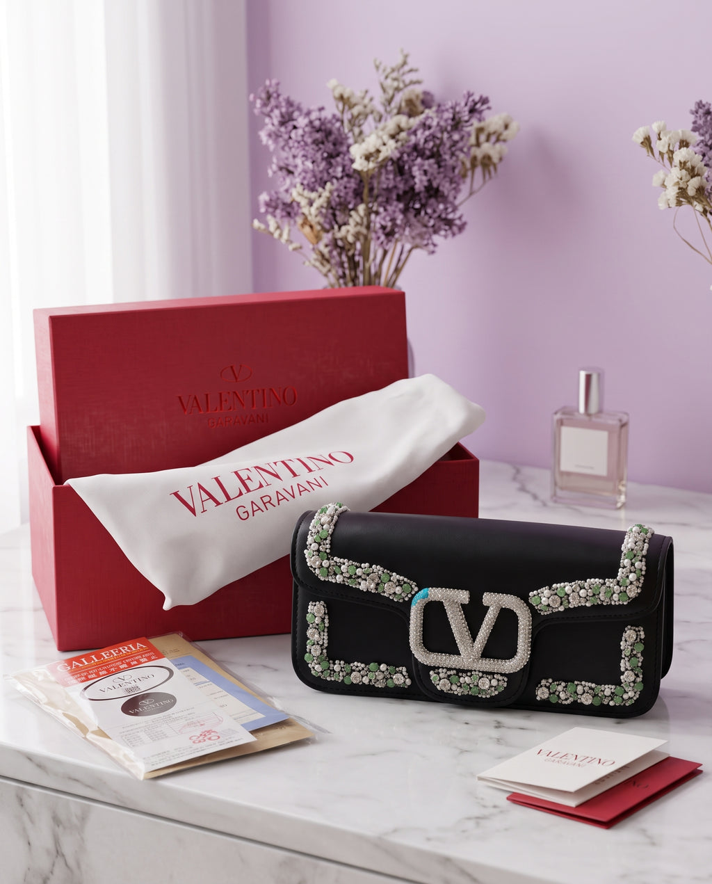 Valentino Garavani Chain & Leather Belt Crossbody Bag