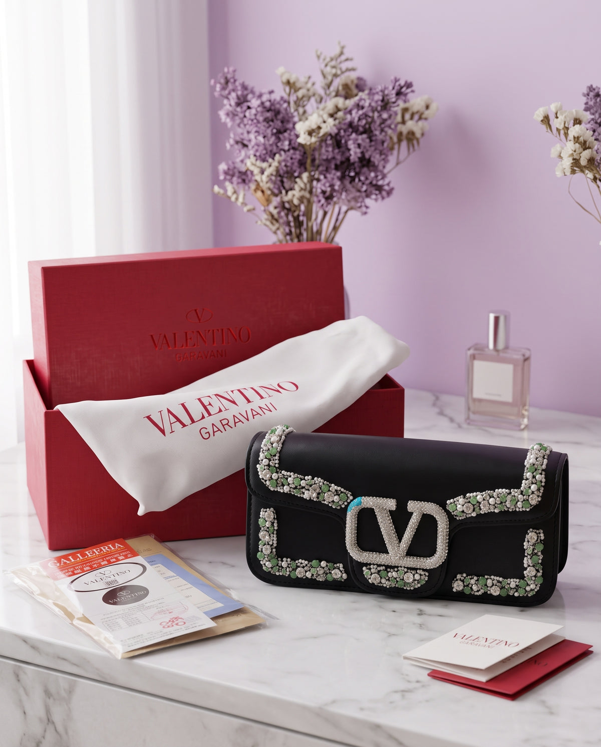 Valentino Garavani Chain & Leather Belt Crossbody Bag