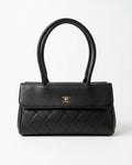 Chanel Grained Calfskin East-West Baguette Bag