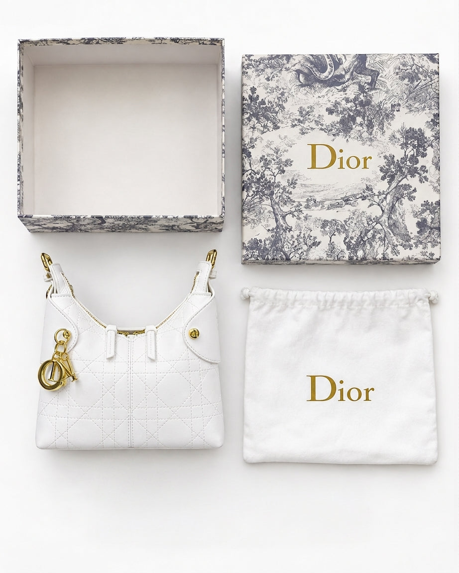 Dior Voyage Bag In Cannage Leather