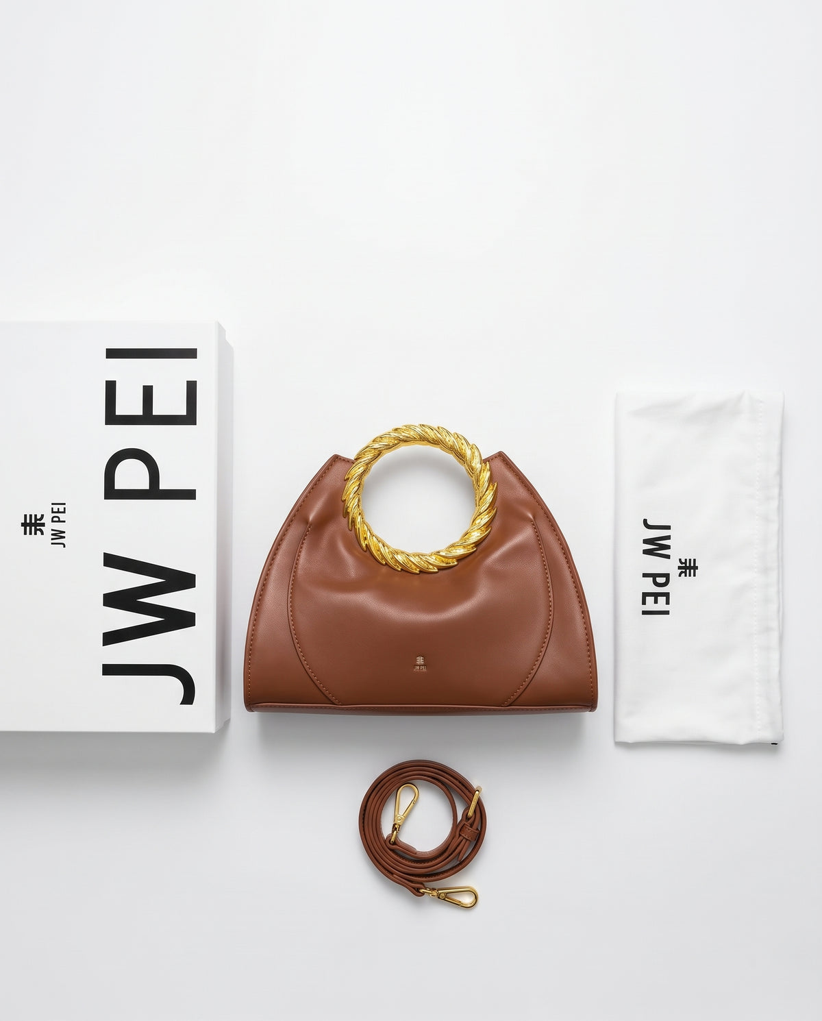 JW PEI Amiya Leaf Handle Sculpture Bag