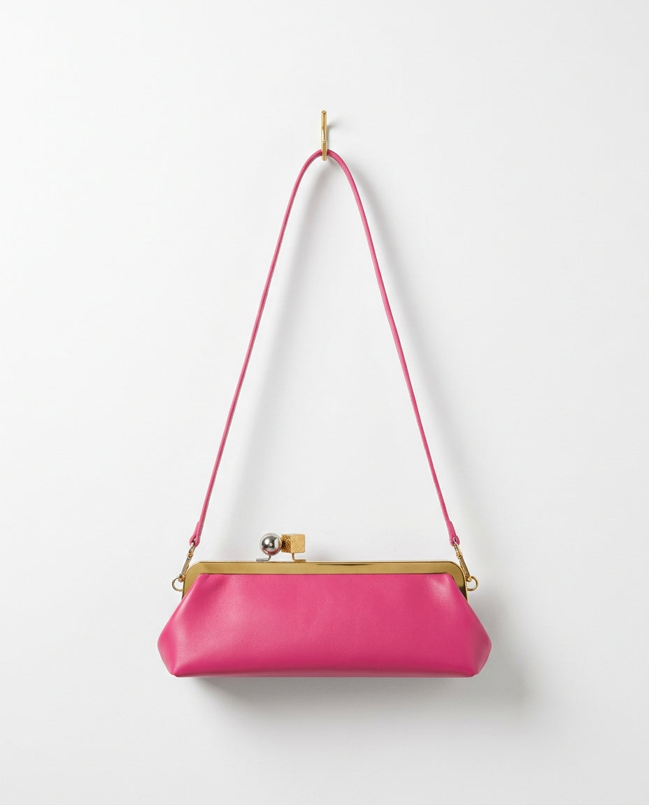 Jacquemus The Salon Rond-Carré Leather Clutch Bag